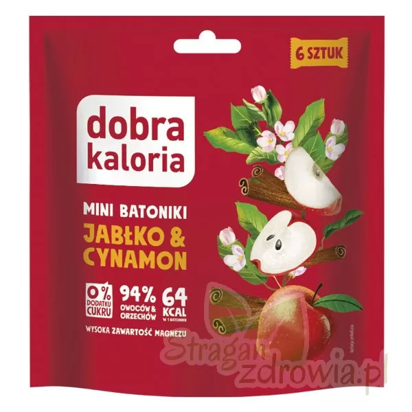 Minibatoniki daktylowe - jabłko &amp; cynamon Dobra Kaloria, 108g