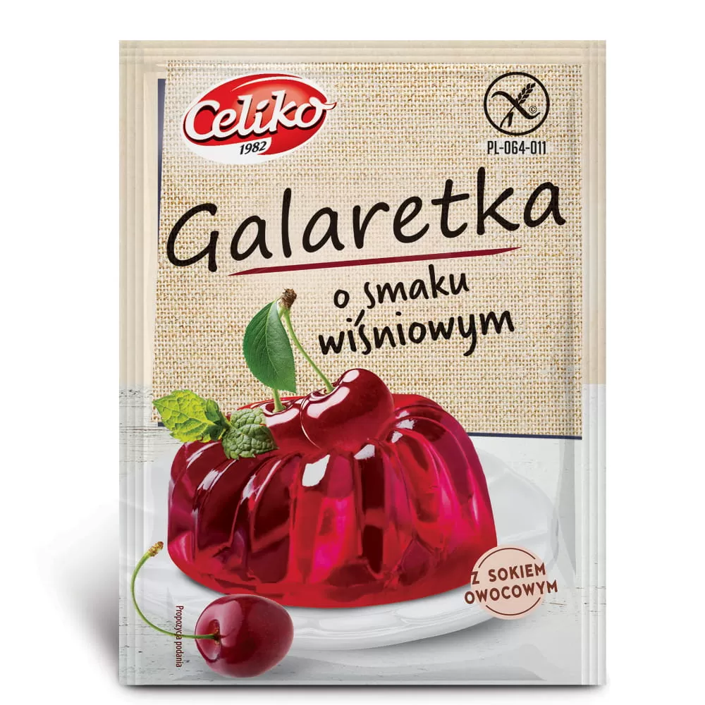 Galaretka o smaku wiśniowym Celiko, 75g