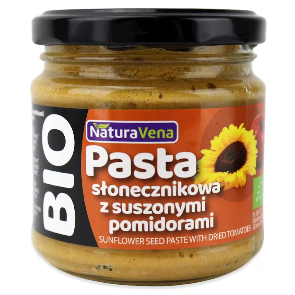 PASTA SŁONECZNIKOWA Z SUSZONYMI POMIDORAMI  BIO 185 g  - NATURAVENA