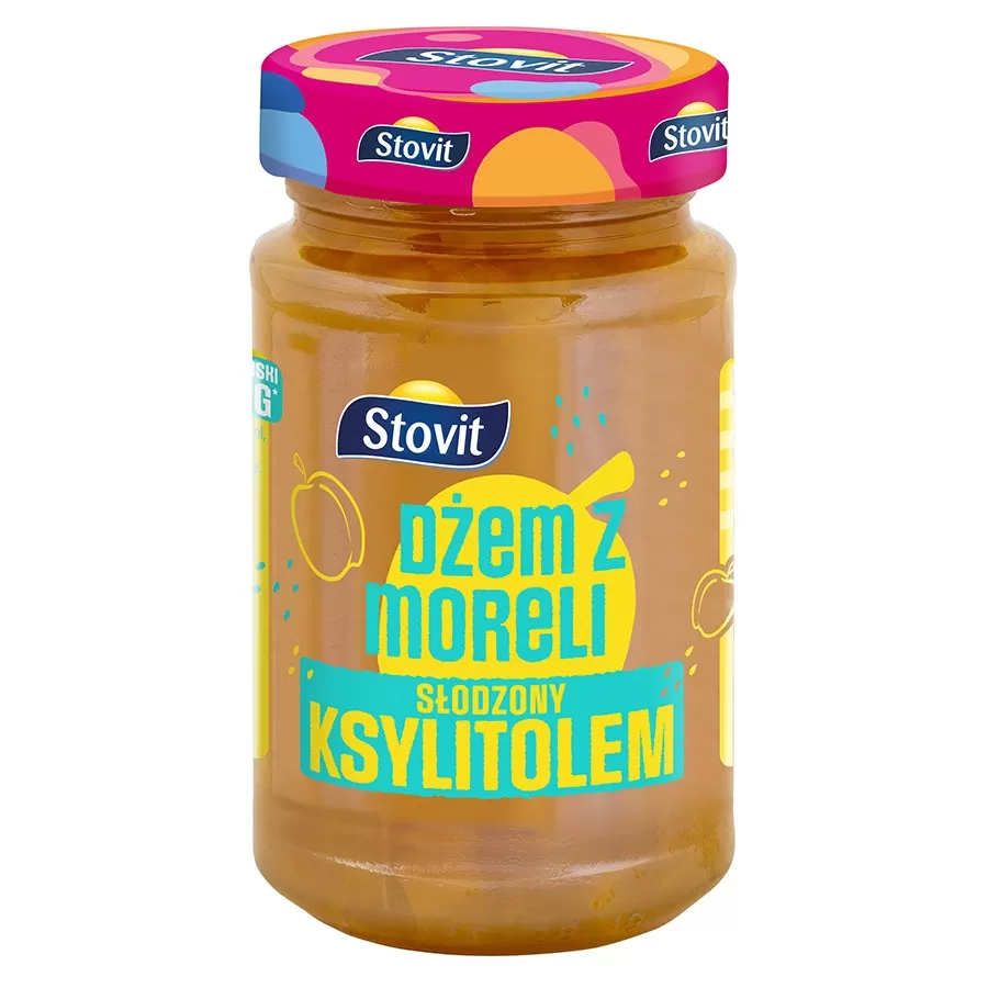 Dżem morelowy słodzony ksylitolem Stovit, 250g