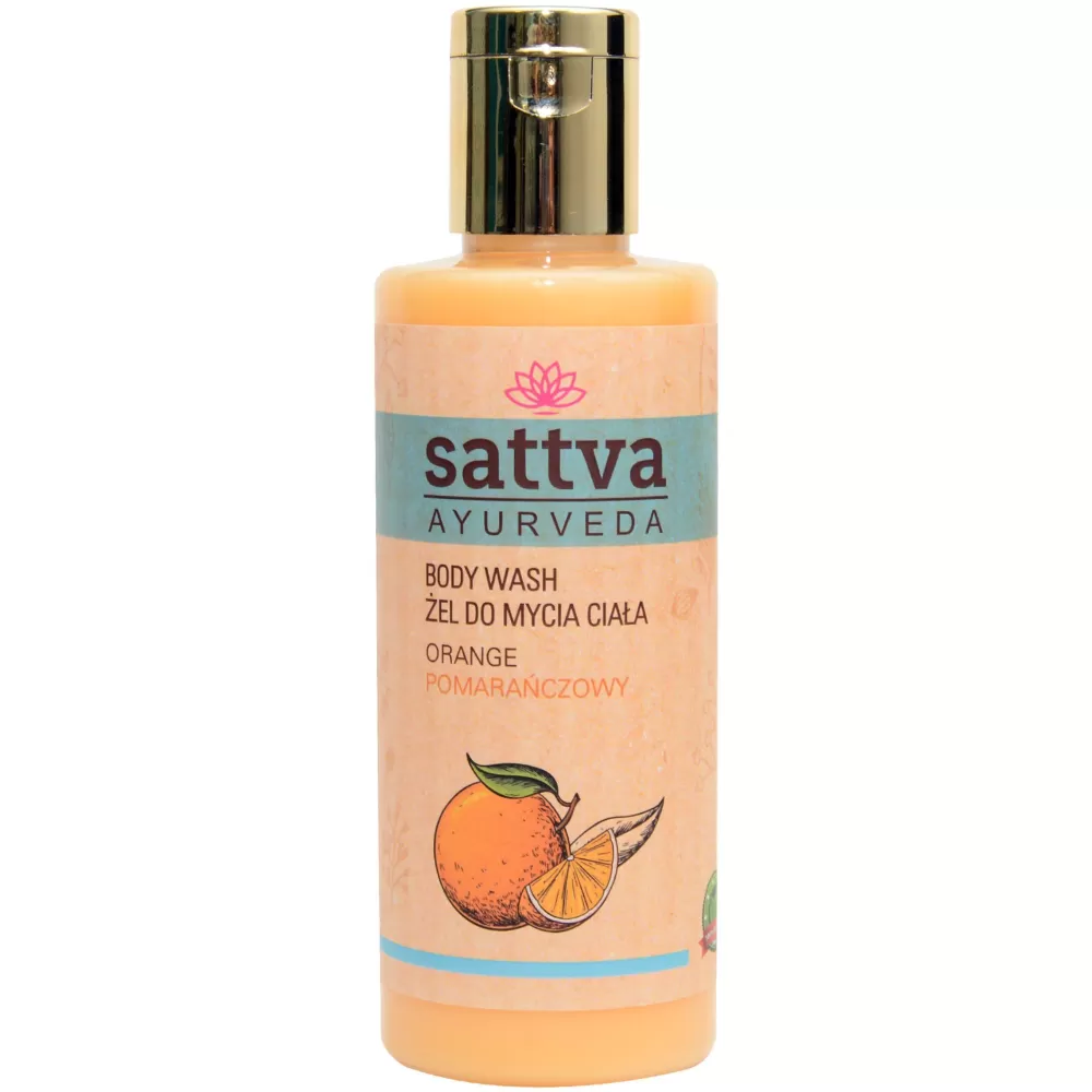 ŻEL DO MYCIA CIAŁA POMARAŃCZOWY 210 ml - SATTVA (AYURVEDA)