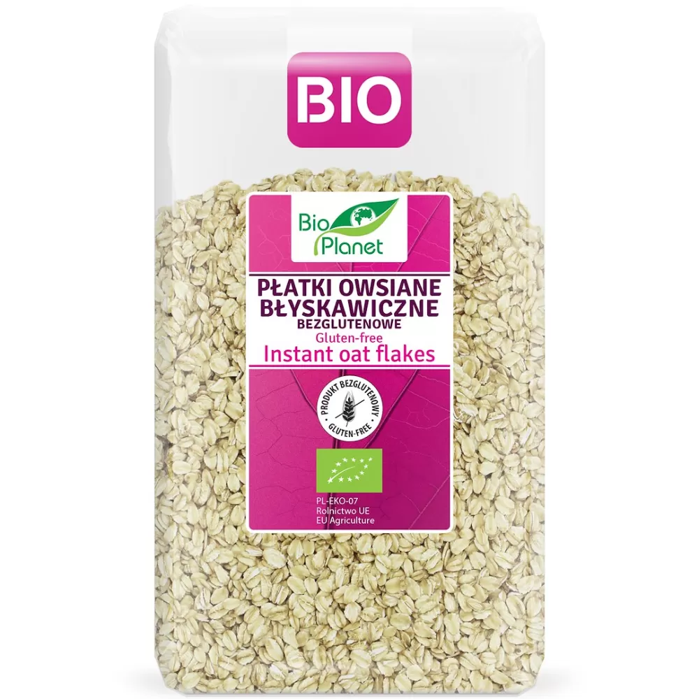 PŁATKI OWSIANE BŁYSKAWICZNE BEZGLUTENOWE BIO 600 g - BIO PLANET