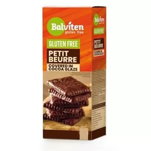 HERBATNIKI PETIT BEURRE W POLEWIE KAKAOWEJ BEZGLUTENOWE 130 g - BALVITEN