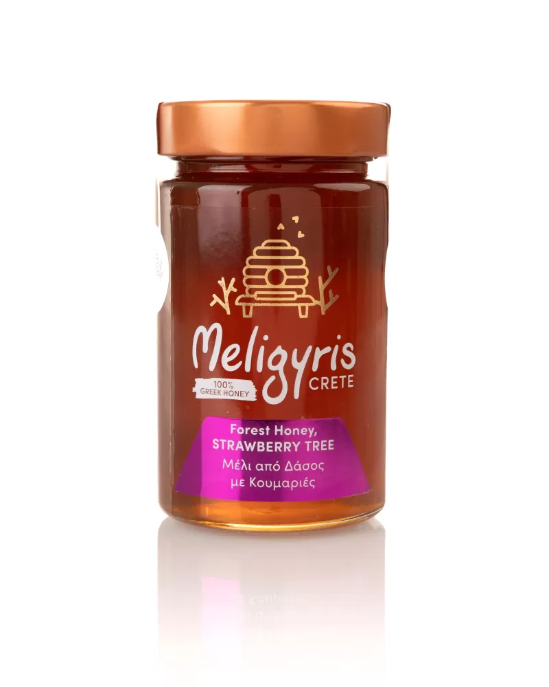 Meligyris miód z Krety chruścina jagodna (Arbutus unedo, koumariés ) 450g