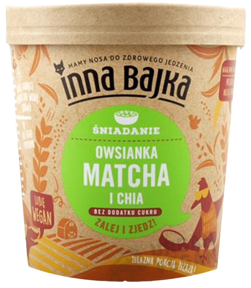 Owsianka Matcha i Chia 70g - Inna Bajka