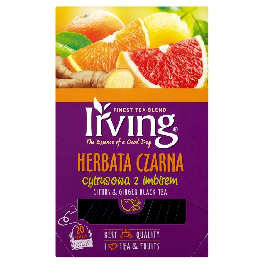 Herbata czarna cytrusy/imbir 20kop. Irving