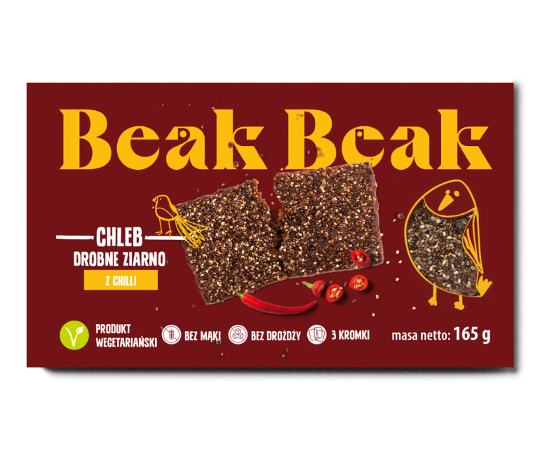 Chleb Drobne Ziarno z chili Beak Beak, 165g