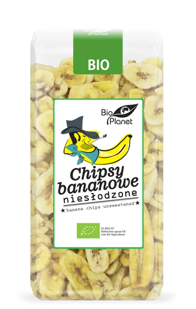 CHIPSY BANANOWE NIESŁODZONE BIO 150 g - BIO PLANET