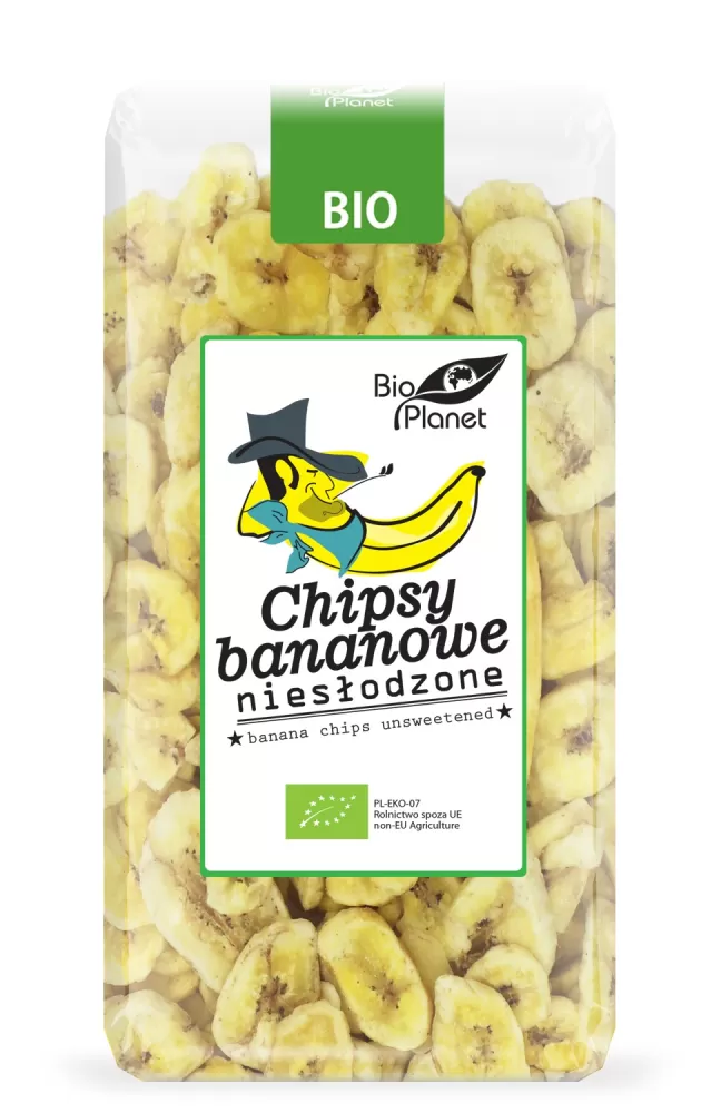 CHIPSY BANANOWE NIESŁODZONE BIO 350 g - BIO PLANET