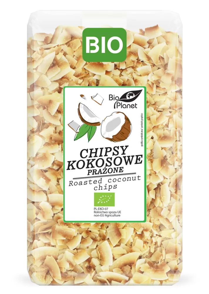 CHIPSY KOKOSOWE PRAŻONE BIO 400 g - BIO PLANET