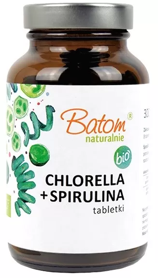 CHLORELLA + SPIRULINA BIO 240 TABLETEK - BATOM