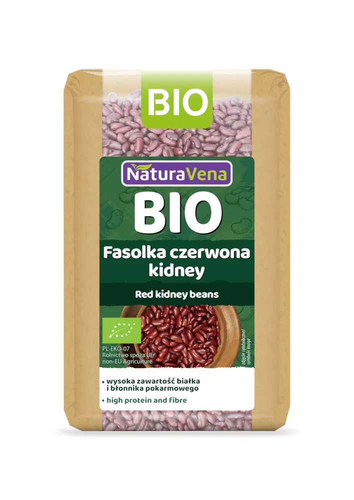 FASOLKA CZERWONA KIDNEY BIO 400 g - NATURAVENA