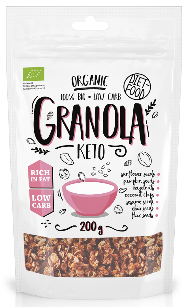 GRANOLA KETO BIO 200 g - DIET-FOOD