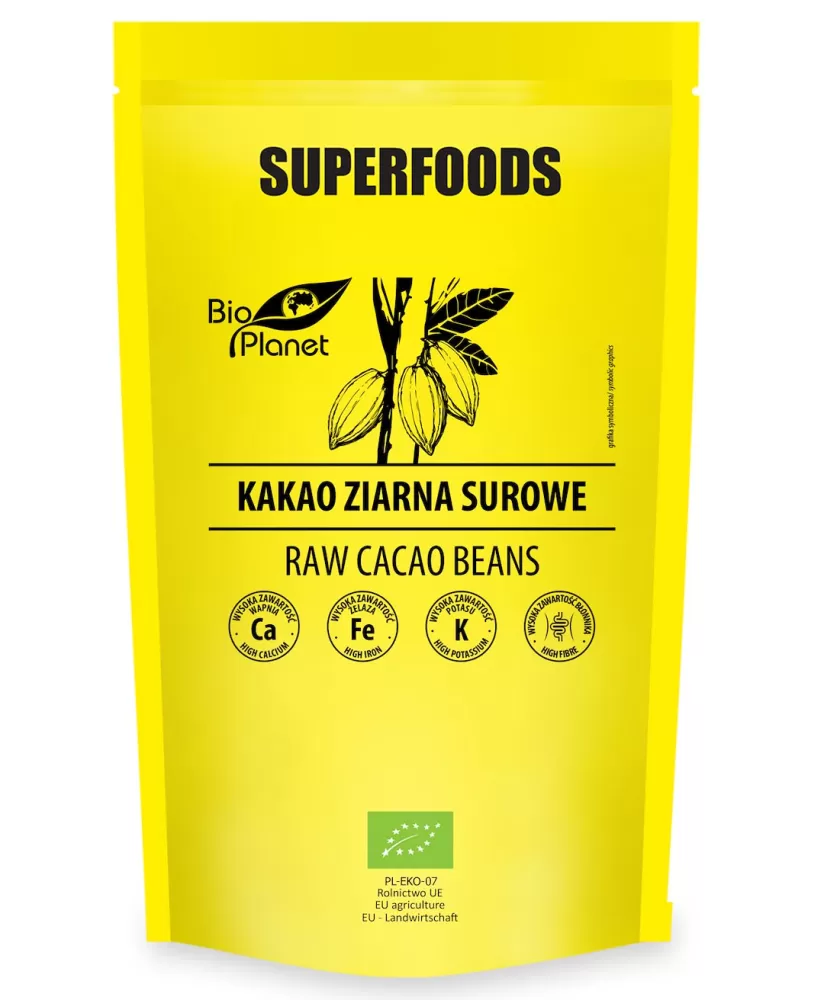 KAKAO ZIARNA SUROWE BIO 200 g - BIO PLANET