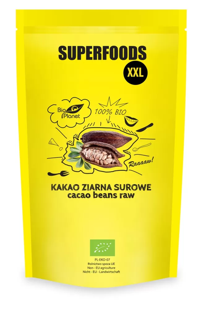 KAKAO ZIARNA SUROWE BIO 600 g - BIO PLANET