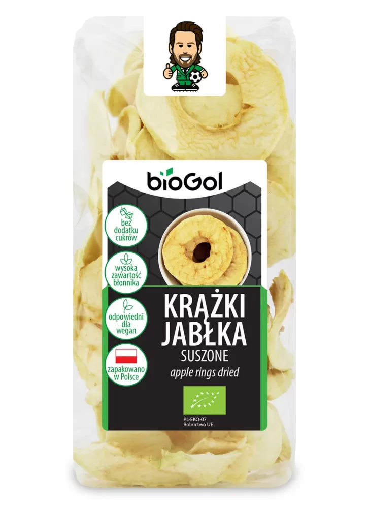 KRĄŻKI JABŁKA SUSZONE BIO 50 g - BIOGOL