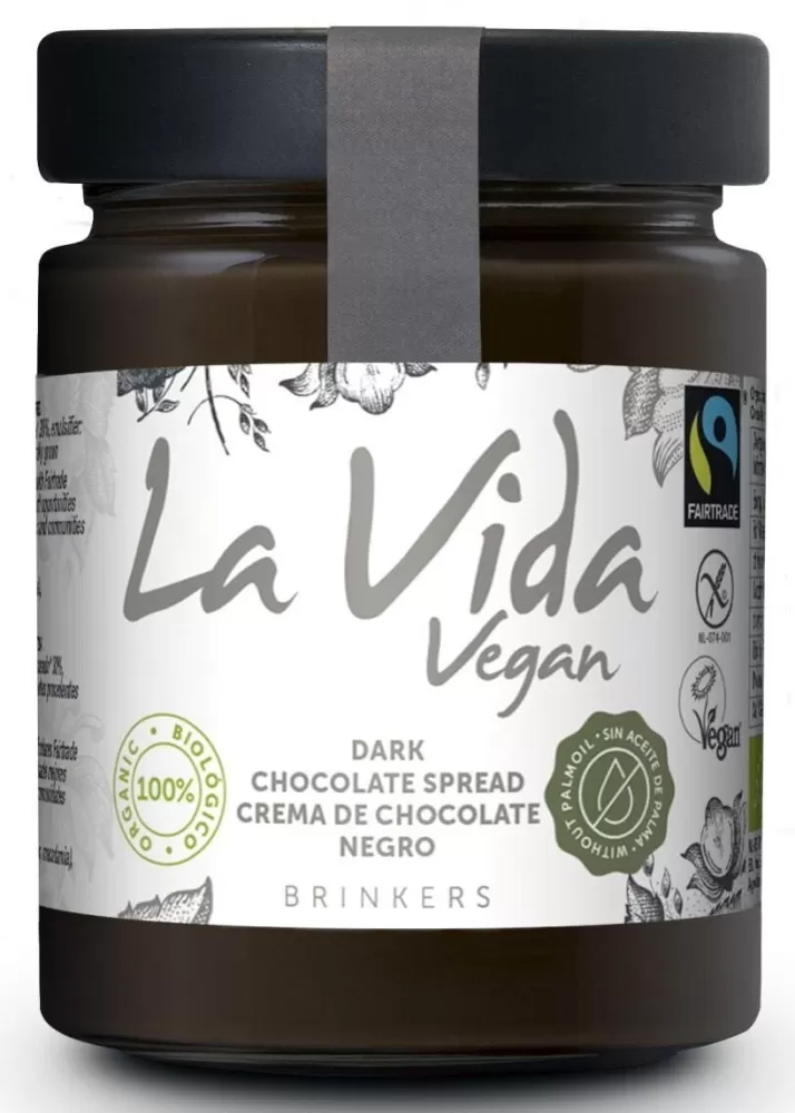 KREM Z CIEMNEJ CZEKOLADY BEZGLUTENOWY FAIR TRADE BIO 270 g - LA VIDA