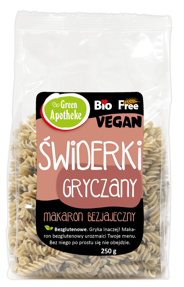 MAKARON (GRYCZANY) ŚWIDERKI FUSILLI BEZGLUTENOWY BIO 250 g - APOTHEKE