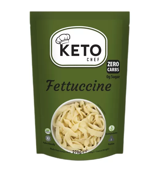 MAKARON (KONJAC) FETTUCCINE BEZGLUTENOWY BIO 270 g (200 g) - KETO CHEF (BETTER THAN FOODS)