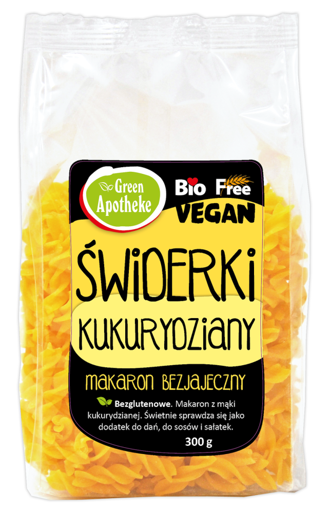 MAKARON (KUKURYDZIANY) ŚWIDERKI FUSILLI BEZGLUTENOWY BIO 300 g - APOTHEKE