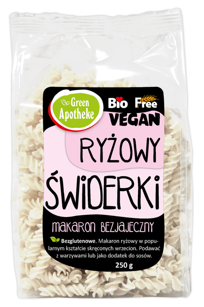 MAKARON (RYŻOWY) ŚWIDERKI FUSILLI BEZGLUTENOWY BIO 250 g - APOTHEKE