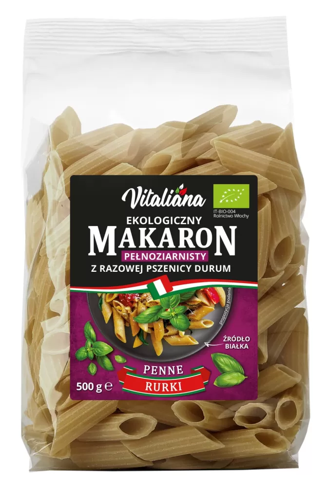 MAKARON (SEMOLINOWY RAZOWY) PENNE BIO 500 g - VITALIANA