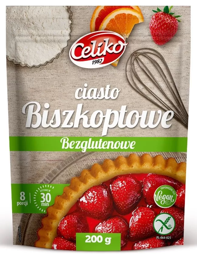 MIESZANKA DO WYPIEKU CIASTA BISZKOPTOWEGO BEZGLUTENOWA 200 g - CELIKO