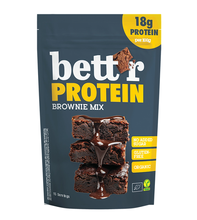 MIESZANKA NA BROWNIE PROTEINOWE BEZ DODATKU CUKRÓW BIO 400 g - BETT&#39;R