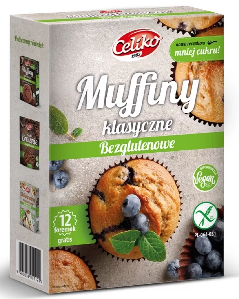 MIESZANKA NA MUFFINY KLASYCZNE BEZGLUTENOWA 280 g - CELIKO