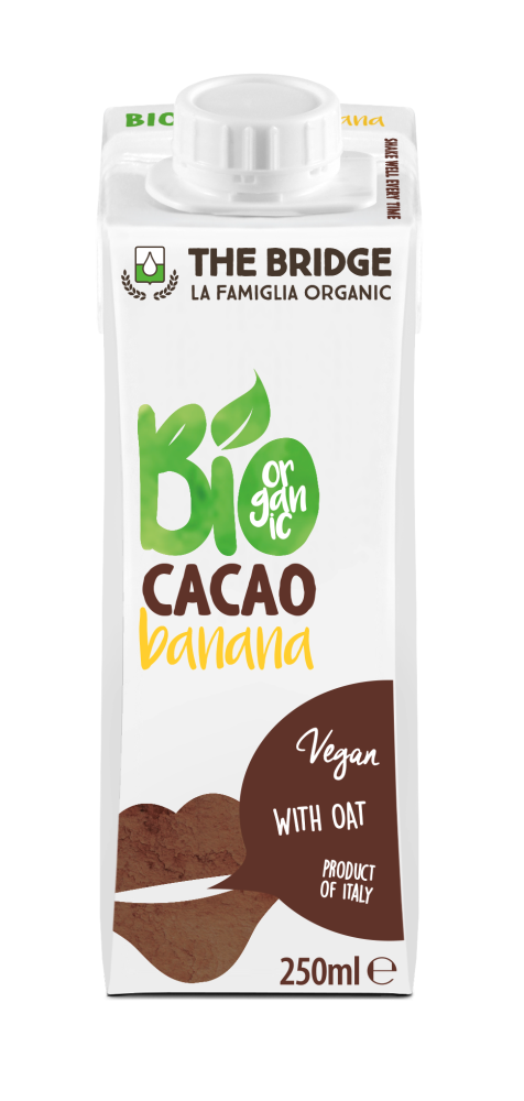 NAPÓJ OWSIANY BANANOWO - KAKAOWY BEZ DODATKU CUKRÓW BIO 250 ml – THE BRIDGE