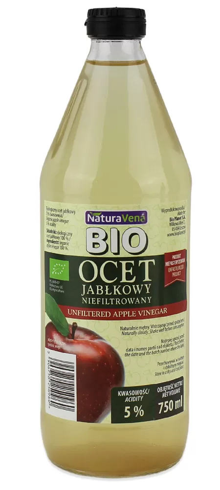 OCET JABŁKOWY 5 % NIEFILTROWANY BIO 750 ml - NATURAVENA