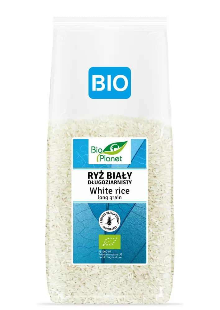 RYŻ BIAŁY DŁUGOZIARNISTY BEZGLUTENOWY BIO 1 kg - BIO PLANET