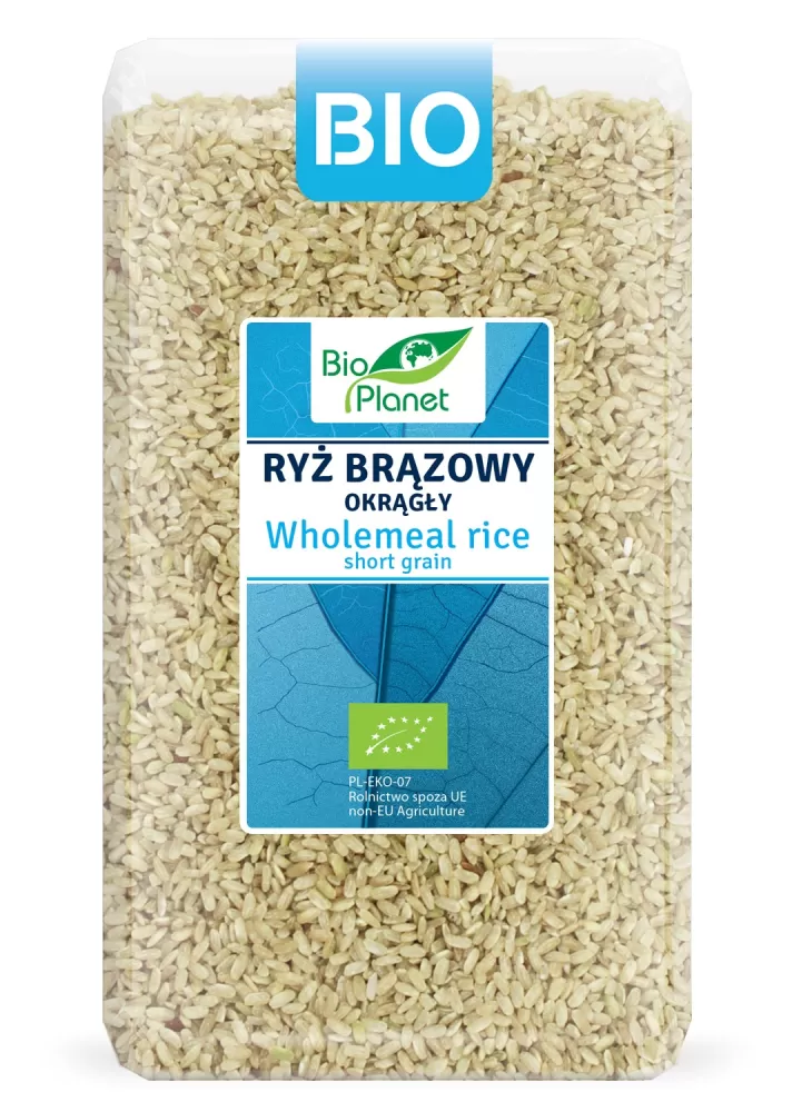 RYŻ BRĄZOWY OKRĄGŁY BIO 1 kg - BIO PLANET