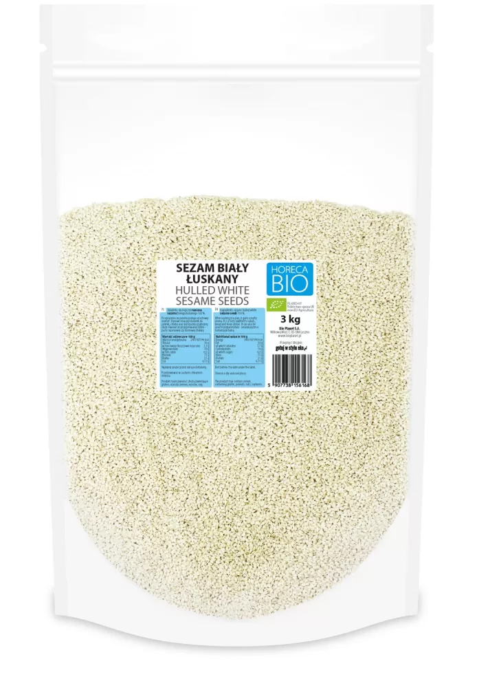 SEZAM BIAŁY ŁUSKANY BIO 3 kg - HORECA (BIO PLANET)