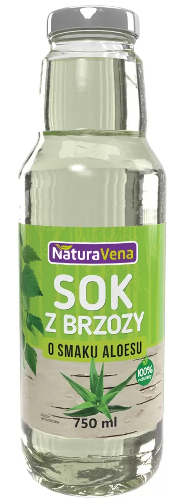 SOK Z BRZOZY Z KAWAŁKAMI ALOESU 750 ml - NATURAVENA