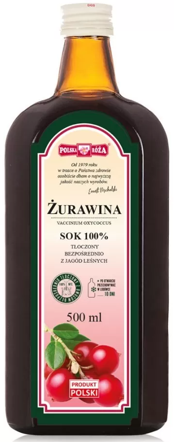 SOK Z ŻURAWINY NFC 500 ml - POLSKA RÓŻA