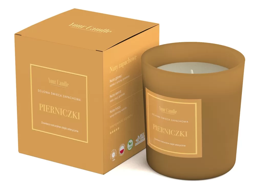 ŚWIECA SOJOWA ZAPACHOWA PREMIUM PIERNICZKI 210 ml - YOUR CANDLE (PRODUKT SEZONOWY)