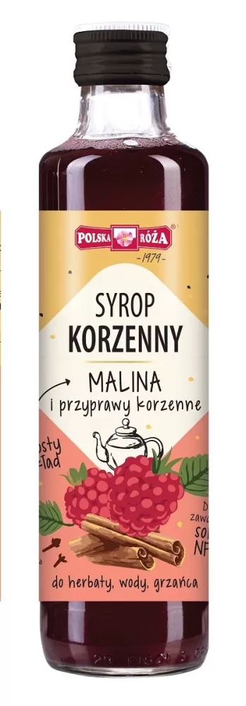 SYROP KORZENNY Z MALINAMI 250 ml - POLSKA RÓŻA