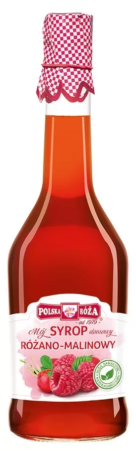#SYROP RÓŻANO -  MALINOWY 500 ml - POLSKA RÓŻA