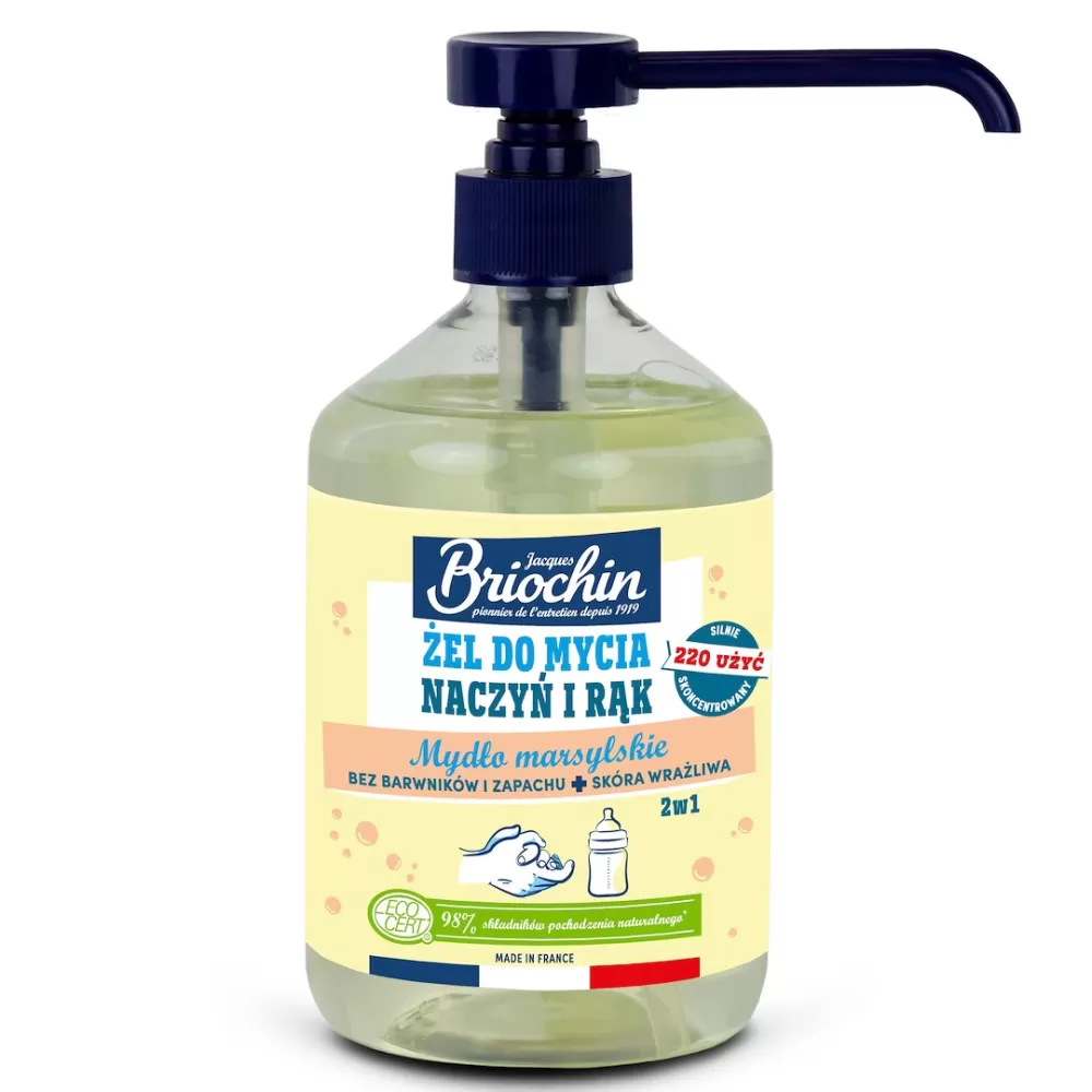 ŻEL DO MYCIA NACZYŃ I RĄK NA BAZIE MYDŁA MARSYLSKIEGO ECO 500 ml - BRIOCHIN