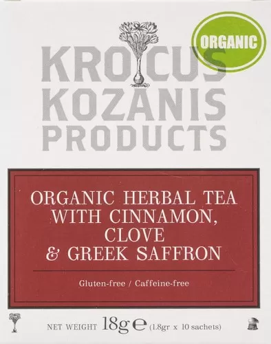 Herbata ziołowa z cynamonem, goździkami i szafranem (10 torebek) 18g BIO
