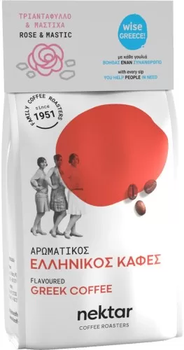 Kawa grecka drobno mielona z mastyksem i różą 100g
