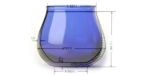 Szklane naczynie do degustacji oliwy Cobalt Blue 14ml