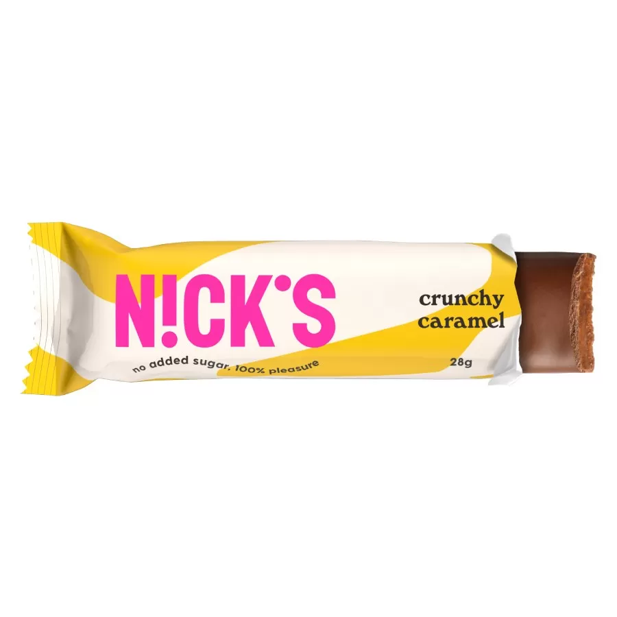 Baton z chrupiącym karmelem i migdałami Nick&#39;s, 28g