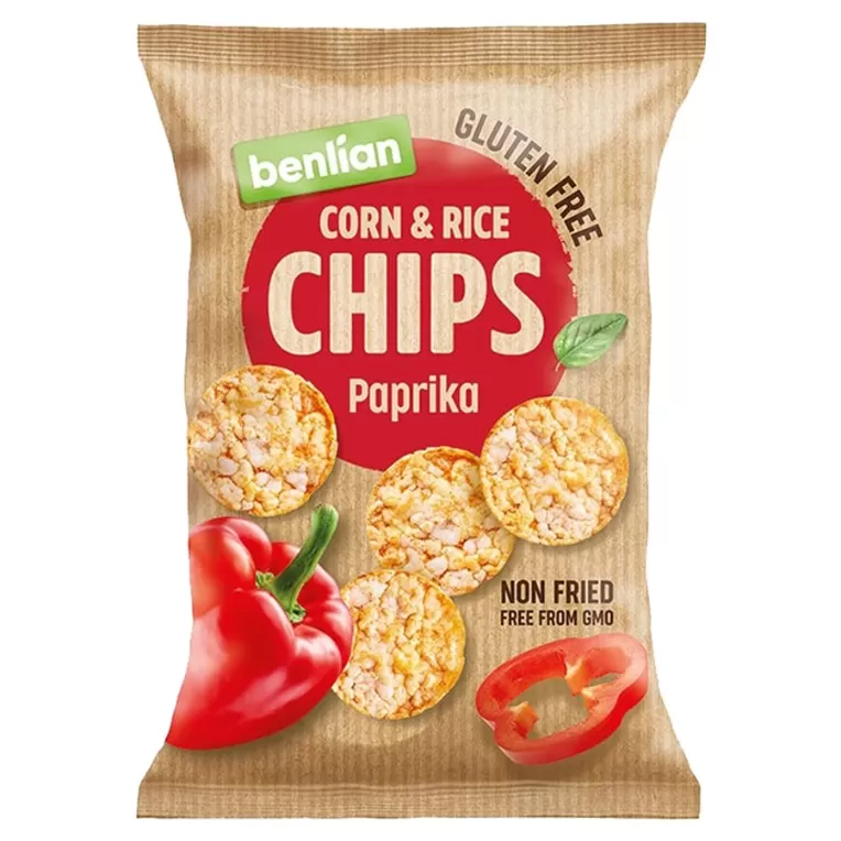 Chipsy kukurydziano-ryżowe - papryka Benlian 50g