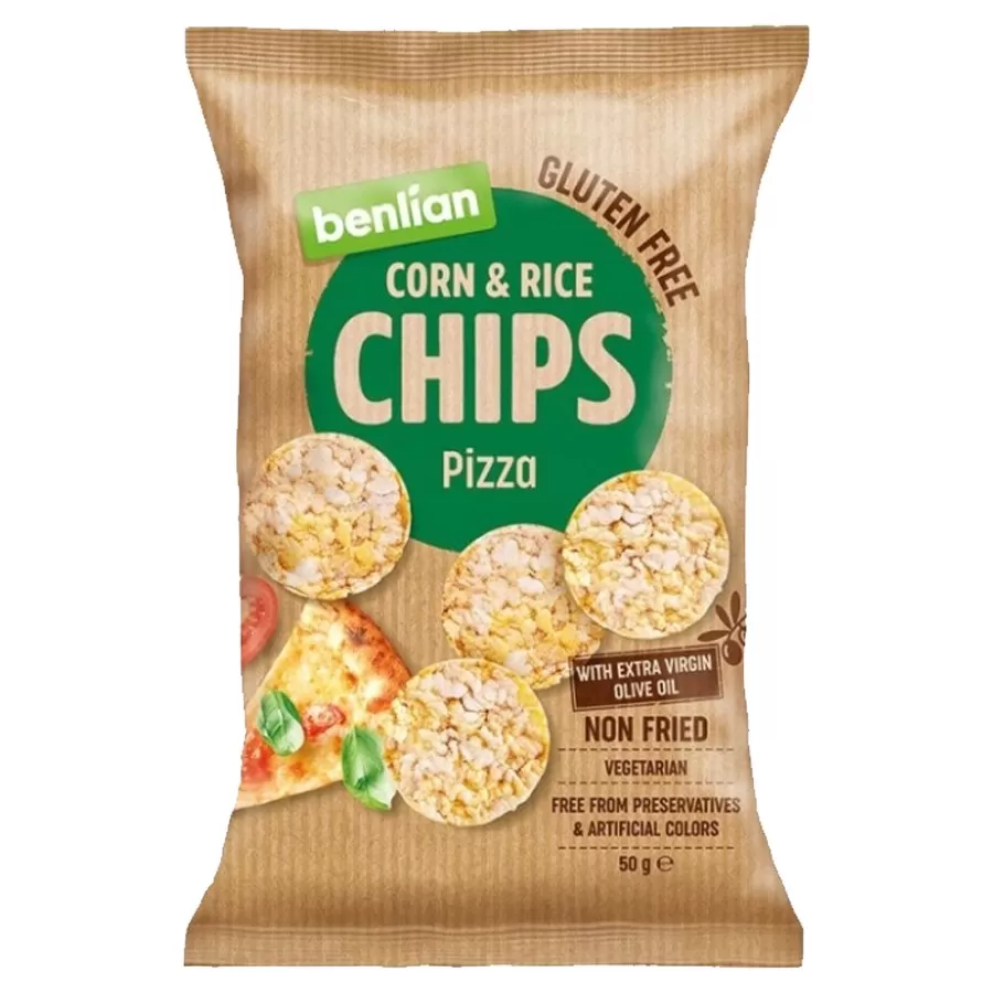 Chipsy kukurydziano-ryżowe - pizza Benlian, 50g