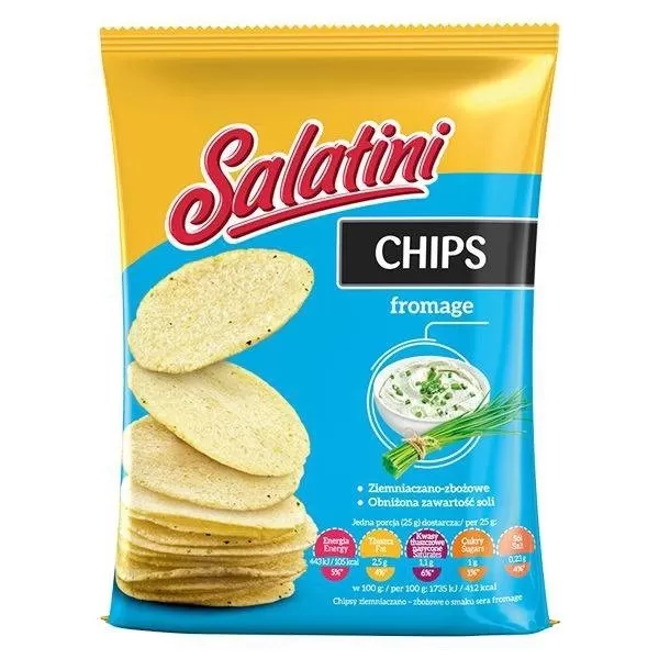 Chipsy o smaku fromage Salatini, 25g