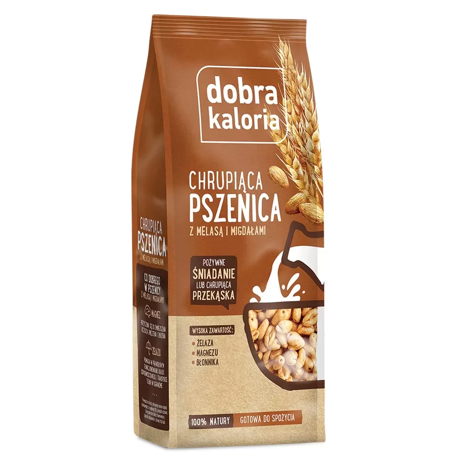 Chrupiąca pszenica z melasą i migdałami Dobra Kaloria, 120g