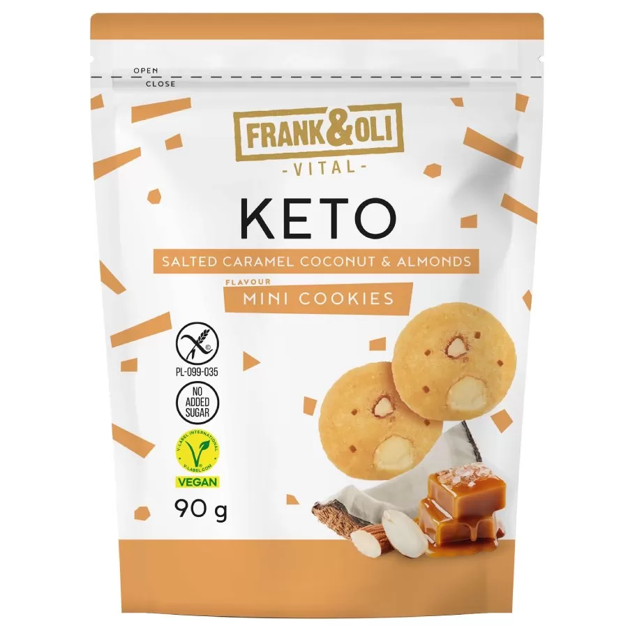 Ciasteczka słony karmel z migdałem Frank &amp; Oli, 90g