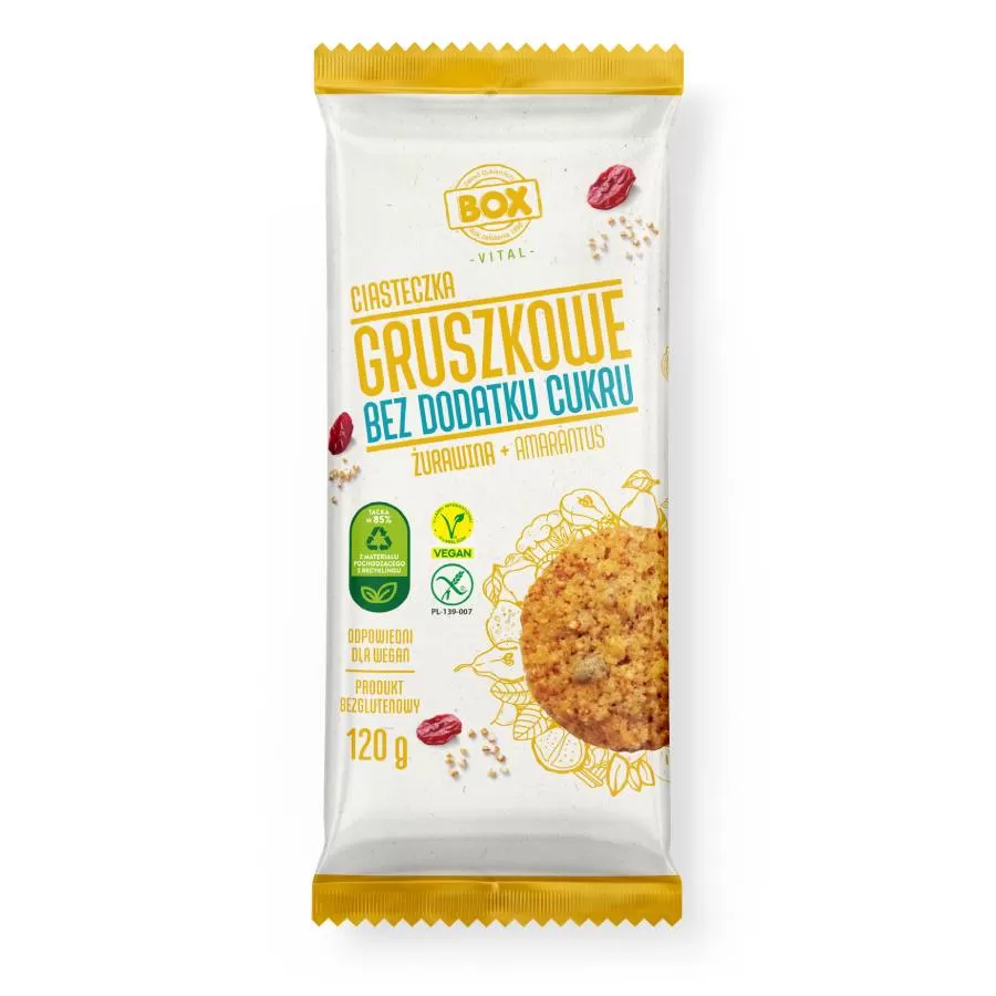 Ciastka gruszkowe żurawina + amarantus ZPC BOX, 120g